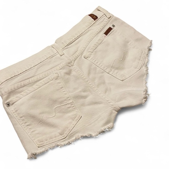 7 For All Mankind Frayed Jean Shorts - Picture 3 of 6